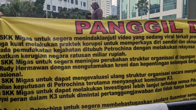 Aksi APIP-JAMBI di PetroChina, Kuningan, Setia Budi, Jakarta Selatan.